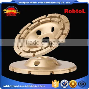 115mm Double Row Diamond Grinding Wheel 4.5" Abrasive Polishing Disc for Concrete Granite Marble Double Cup Wheel thumbnail-3