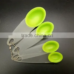 Disposable 4pcs Silicone Measuring Spoons Set With Plastic Handle thumbnail-1