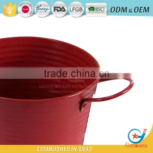 Powder Coated Unique Iron and Zinc Garden Embossing Watering Flowers in Pots Decorative Outdoor Pots Rose Flower Pot thumbnail-5