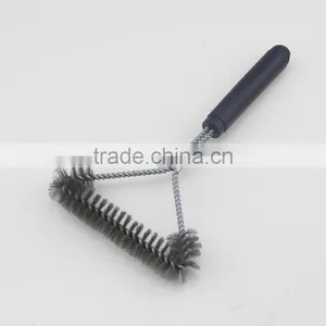 Black Handle Heavy Duty Barbecue Grill Brush With Wire Bristle thumbnail-5