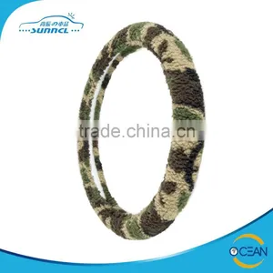 Camouflage Color Fleece Car Steering Wheel Cover thumbnail-1