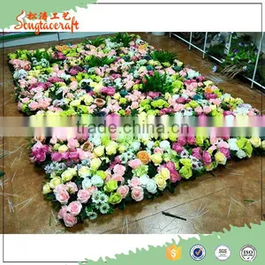 Popular Personized Size Fashion Rose Artificial Flower Wall for Indoor Decoration thumbnail-1