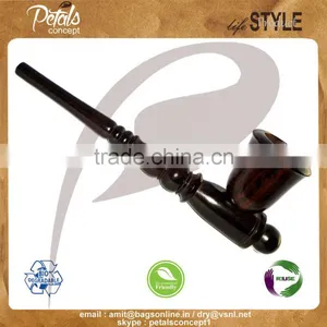 Hi-polish Ebony Wood Smoking Pipe Sale for American Market thumbnail-1
