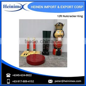 12ft Fiberglass Nutcracker King - Christmas Decoration Supplies thumbnail-3
