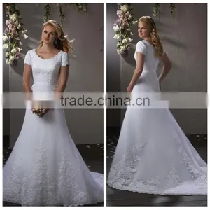 Lace Empire Waist Plus Size Sleeve Wedding Dress Patterns thumbnail-1