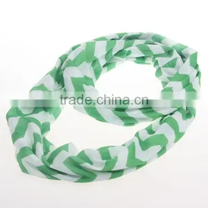 Top Quality Fashion New Design Hijab Infinity Chevron Knitted Silk Scarf thumbnail-4