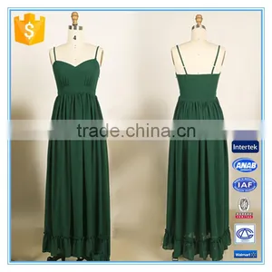 Women Chiffon New Style Empire Waist Green Maxi Dress Long One Piece Dresses thumbnail-1
