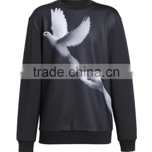 Fashion Printing O-neck Long Sleeve Black Thin Pullover Jersey t Shirt for Men thumbnail-2