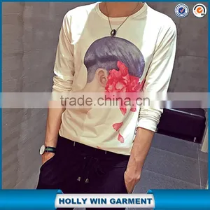 Global Latest Fashion Design Printing Tshirt With Long Sleeve Wholesale Manufacture Shirts thumbnail-1