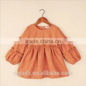 Pure Color Mosaic Dress Kids Girls Frozen Chic Dreses Woolen Dresses for Fashion Girls thumbnail-3