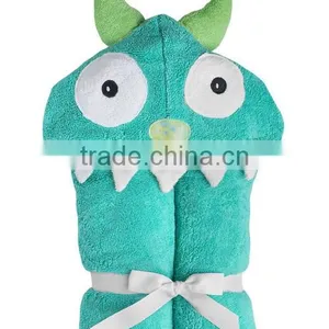 Trade Assurance Applique Animal Baby Hooded Towel Fabric Cotton/custom Terry Baby Towel With Hood for Bath thumbnail-3