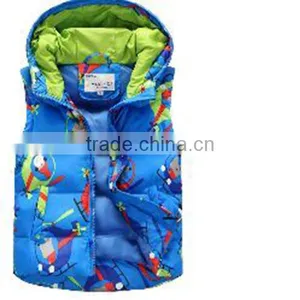 2016Hot Sale Short Hoody Detachable Sleeve Kid Down Jacket thumbnail-5