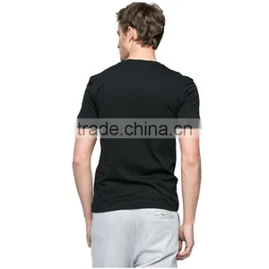 Wholesale Short Sleeve Cheap Plain 100 Polyester Custom Deep V Neck T Shirts For Men thumbnail-5