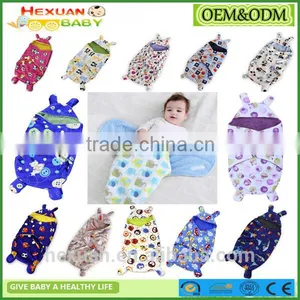 OEM Factory or Stocked Designs Fleece Swaddle Baby Blanket thumbnail-1