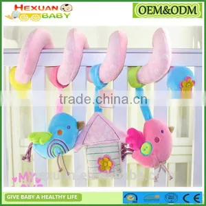 New Born Infant Pram Plush Toy Activity Spiral Cot Toy Musical Crib Spiral Toys thumbnail-1