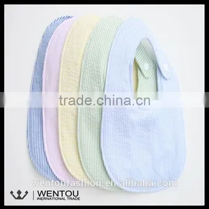 Wholesale Personalized Plain Seersucker Silicone Bib thumbnail-1