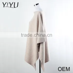 New Design Winter Round Neck Ladies Pullover Sweater Wholesale Knitted Cashmere Poncho thumbnail-5