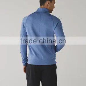 Custom Zip up Sweatshirts Without Hoods Men Seamless Zipper Jacket Sweatshirt thumbnail-4