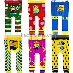 Hot Sale Girls And Boys PP Pants Cooton With Yellow God Steal Dads Pattern Knit Children Leggings For Toddle Wear Free Shipping thumbnail-1