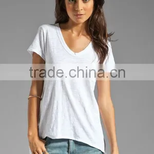 Slub Shrunken Pocket Bulk White T-shirts thumbnail-1