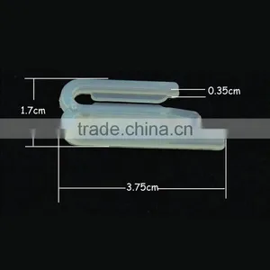 High Quality 3.75*1.7*0.35cm Clear Colored Plastic Shirt Clip for Garment Packing thumbnail-4