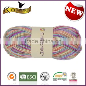Charmkey Acrylic Yarn Spaced Color Dyed Hand Knitting Yarn Melange Yarn thumbnail-1