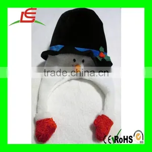 Heavy White Plush Snowman Luxury Christmas Santa Hat thumbnail-1
