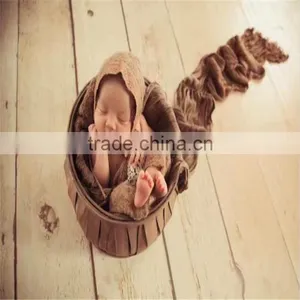Newborn Knit Stretch Wrap Baby Backdrop Baby Swaddle Sack Photography Props Large Size Blanket Photo Props thumbnail-2