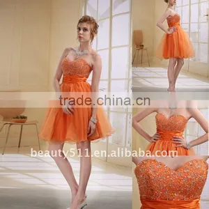 Special Occasion Real Photos Sweetheart Strapless Organza Mini Cocktail DRESS EK24-2 thumbnail-1