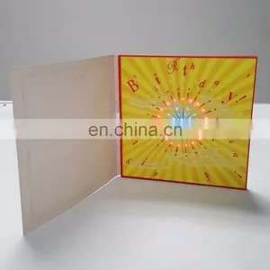 Custom Good Quality Led Flashing Light up Greeting Cards With Battery thumbnail-1