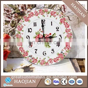 Sublimation Coated Blank Christmas Glass Clock thumbnail-2