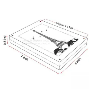 Bedroom Desktop Photo Frame Set Lucite Picture Display Vertical Photo Holder thumbnail-2