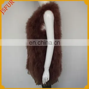 2015 Newest Unique Style Turkey Feather Vest Wholesale Clothing In Turkey Feather thumbnail-2