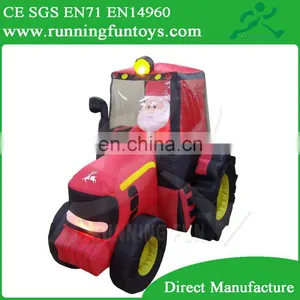 Inflatable Christmas Decoration, Inflatable Santa Claus In The Truck thumbnail-1