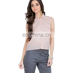 Pink Animal Print High-low Top thumbnail-5