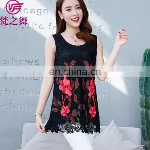 Sexy Embroidery Lace Women Tank Top Wholesale thumbnail-1