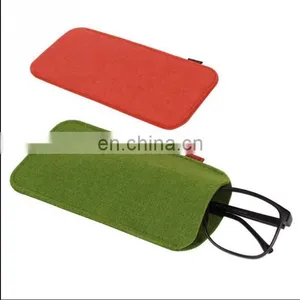 Custom Personalized Sunglasses Sleeve Sunglasses Cover Two Tone Cotton Jute Felt Microfiber Sunglasses Pouch thumbnail-6