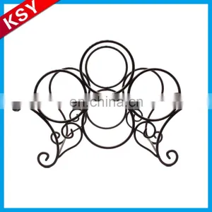 Popular Superior Quality 3 Bottles Wall Mounted Gift Table Wine Bottle Holders Iron Wire Rack For Home Displaying thumbnail-2