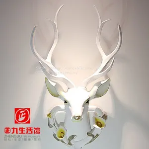 Home Decor Creative Products European-style Retro Imitation Animal Deer Head Wall Wall Wall Hanging Wall Decoration Resin Home Style Crafts thumbnail-3