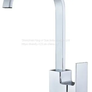 Single Lever Brass Chrome Kitchen Faucet thumbnail-1