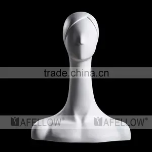 Fiberglass Woman Mannequin Head,Female Abstract Head Mannequin,Cheap White Head,Dispaly Jewelry/ Hat /scarf H1083 thumbnail-3
