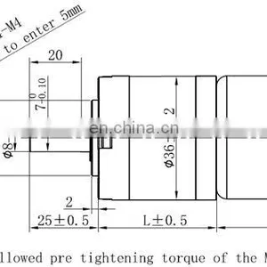 ChiHai Motor CHP-36GP-555K DC Planetary Gear Motor 8mm Shaft Diameter DC24.0V SKU 302913 thumbnail-6