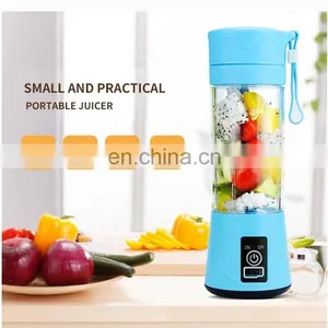 Portable Juicer Cup Personal Blender Electric USB Rechargeable Fruit Juicer Blender Smoothies Shakes Mini Travel Plastic Bottle thumbnail-3