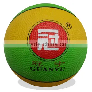 GY-L030 Colorful Rubber Basketballs, High Quality Rubber Bladder thumbnail-2