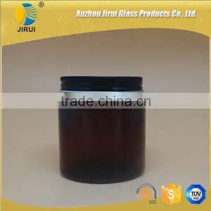 Amber Glass Cosmetic Cream Jar With Lid thumbnail-4