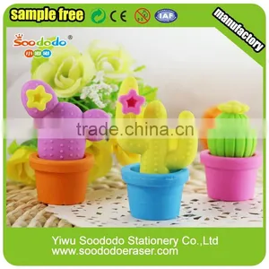 3D Puzzle Rubber Cactus Shaped Erasers for School thumbnail-1