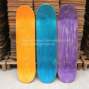 Hot Color Trend 2022 Color Dying Skate Board Decks 7 Ply 100% Canadian Maple Skateboard Decks thumbnail-4