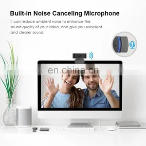 AI Humanoid Auto Face Tracking HD 2K Webcam 1080P With Microphone Rotatable for Video Calling USB Camera Webcam thumbnail-3