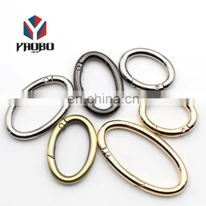 Luggage Hand Bag Hardware Accessories Oval Hook Open Ring Buckle Opening Spring Oval Ring thumbnail-1