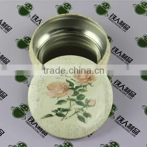 Japanese Style Round Shape Tea Tin Holiday Gift Can Items Coin Storage Box Key Cases thumbnail-1